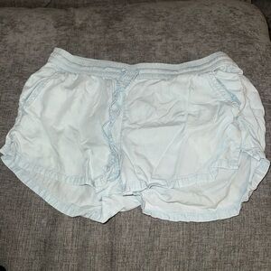 Aerie Soft Blue Ruffle Shorts